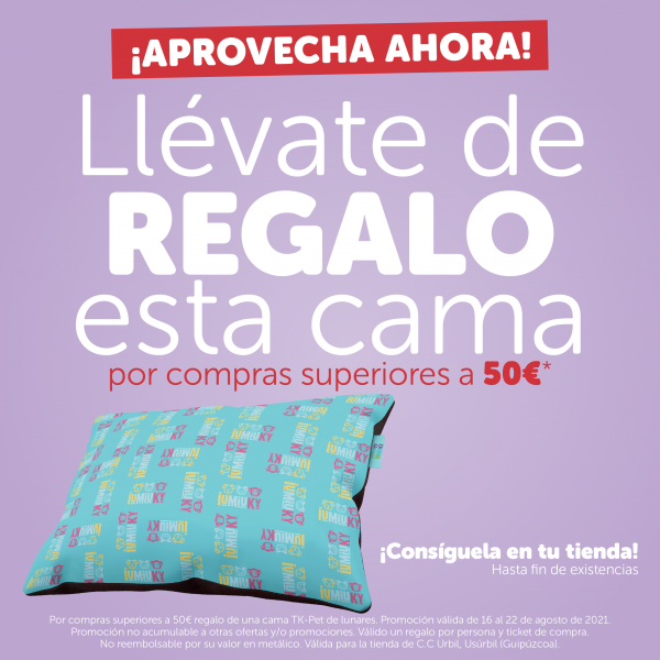 Promo Kiwoko Regalo de una cama TK Pet por compras superiores a